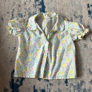 Vintage Color Kids Girl’s Colorful Floral Top Size 3